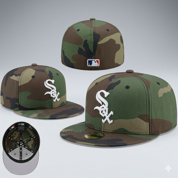 New Era 59FIFTY Chicago White Sox Woodland Camo Fitted Hat